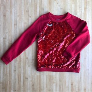 Cat & Jack Red Sequined Sweatshirt